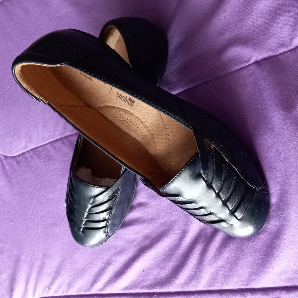 Clarks Navy Flat Shoes